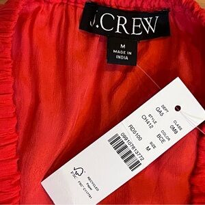 J. Crew Red Sheer Layered Skirt, BRAND NEW, SIZE MEDIUM